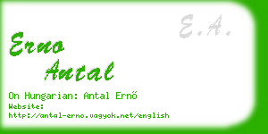 erno antal business card